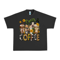 Pigment Black cows and coffee cups Urban Heavy Tee - Jasminsmagicworld