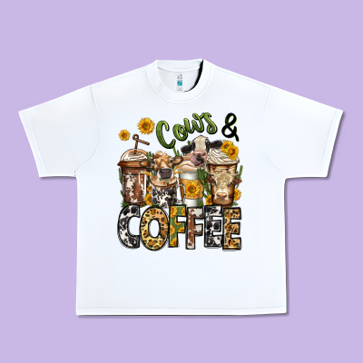 Cows And Coffee Cups Urban Heavy Tee Designed By Jasminsmagicworld