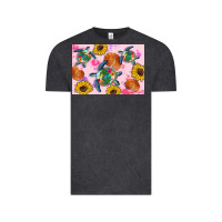 Vintage Black Sunflowers Turtle Vintage Tee - Artiststas