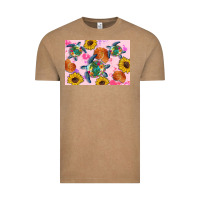 Vintage Coffee Sunflowers Turtle Vintage Tee - Artiststas