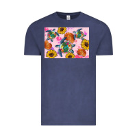 Vintage Denim Sunflowers Turtle Vintage Tee - Artiststas