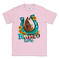 Bubblegum Pink horseshoe rodeo time Classic Tee - Artiststas