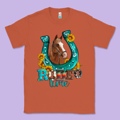 Horseshoe Rodeo Time Classic Tee Designed By Artiststas
