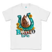 White horseshoe rodeo time Classic Tee - Artiststas