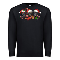 Black Christmas Black Angus Cows Premium Sweatshirt - LillyAllenDesigns