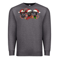 Charcoal Heather Christmas Black Angus Cows Premium Sweatshirt - LillyAllenDesigns