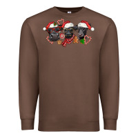 Chestnut Christmas Black Angus Cows Premium Sweatshirt - LillyAllenDesigns