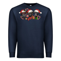 Navy Christmas Black Angus Cows Premium Sweatshirt - LillyAllenDesigns