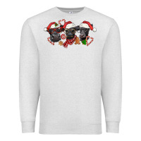 Oatmeal Heather Christmas Black Angus Cows Premium Sweatshirt - LillyAllenDesigns