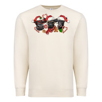 Sandshell Christmas Black Angus Cows Premium Sweatshirt - LillyAllenDesigns