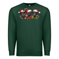 Sports Green Christmas Black Angus Cows Premium Sweatshirt - LillyAllenDesigns