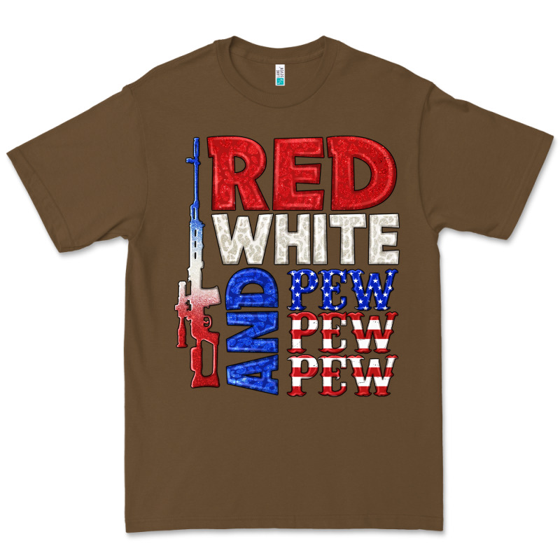 Red White And Pew Pew Pew Premium Tee by texasbilliewilder | Teevron