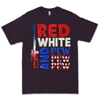 Plum red white and pew pew pew Premium Tee - texasbilliewilder