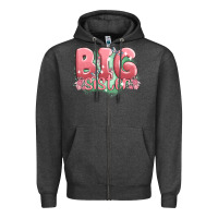 Charcoal Heather big sister Zipper Hoodie - MaliasSmallBusiness