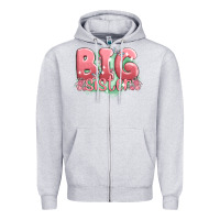 Heather Grey big sister Zipper Hoodie - MaliasSmallBusiness