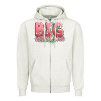 Oatmeal Heather big sister Zipper Hoodie - MaliasSmallBusiness
