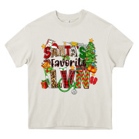 Cream santa's favorite lvn Heavy Core Tee - Zillion Design Studio