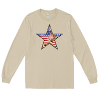 Mushroom American Flag Star Long Sleeve Tee - LillyAllenDesigns