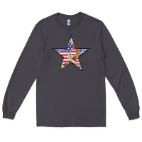 Smoke American Flag Star Long Sleeve Tee - LillyAllenDesigns