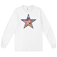 White American Flag Star Long Sleeve Tee - LillyAllenDesigns