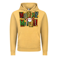 Vintage Mustard Christmas merry mini Vintage Hoodie - FaDigitalArtStudio