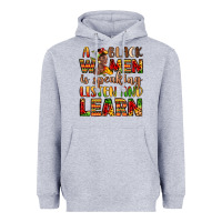 Heather Grey a black women is speaking listen and learn Heavyweight Hoodie - LillyAllenDesigns