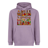 Lavender a black women is speaking listen and learn Heavyweight Hoodie - LillyAllenDesigns
