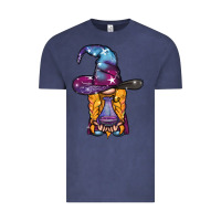Vintage Denim witch gnome with poison Vintage Tee - BundleAndBundleShop