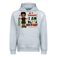 Heather Grey i am black history black boy  juneteenth Urban Hoodie - CowGirlArtShop