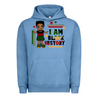 Pigment Pebble Blue i am black history black boy  juneteenth Urban Hoodie - CowGirlArtShop