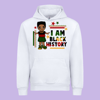 I Am Black History Black Boy  Juneteenth Urban Hoodie Designed By Cowgirlartshop