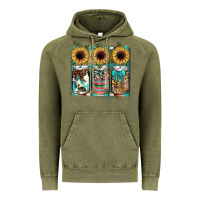 Vintage Olive mason jar, sunflower Vintage Hoodie - JahusDesignShop