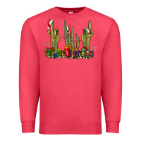 Cardinal Christmas Cactus Premium Sweatshirt - LillyAllenDesigns