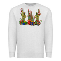 Oatmeal Heather Christmas Cactus Premium Sweatshirt - LillyAllenDesigns
