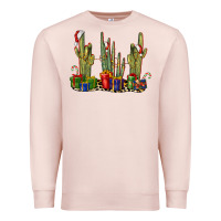 Pale Pink Christmas Cactus Premium Sweatshirt - LillyAllenDesigns