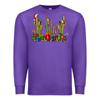 Purple Christmas Cactus Premium Sweatshirt - LillyAllenDesigns