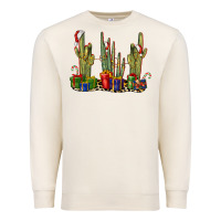 Sandshell Christmas Cactus Premium Sweatshirt - LillyAllenDesigns