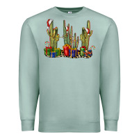 Seafoam Christmas Cactus Premium Sweatshirt - LillyAllenDesigns