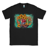 Black cowboy boots sunflower Classic Tee - AdoDesignShop