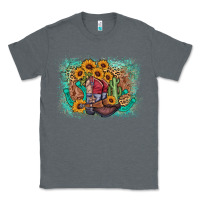 Charcoal Heather cowboy boots sunflower Classic Tee - AdoDesignShop