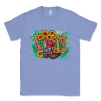 Colony Blue cowboy boots sunflower Classic Tee - AdoDesignShop