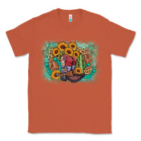 Copper cowboy boots sunflower Classic Tee - AdoDesignShop
