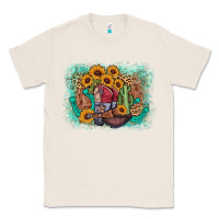 Natural cowboy boots sunflower Classic Tee - AdoDesignShop