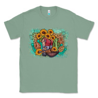 Sage cowboy boots sunflower Classic Tee - AdoDesignShop