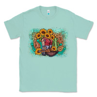 Seafoam cowboy boots sunflower Classic Tee - AdoDesignShop