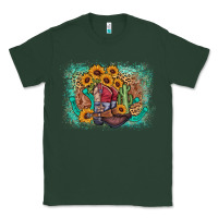 Sports Green cowboy boots sunflower Classic Tee - AdoDesignShop