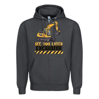 Smoke see you later excavator Zipper Hoodie - MaliasSmallBusiness