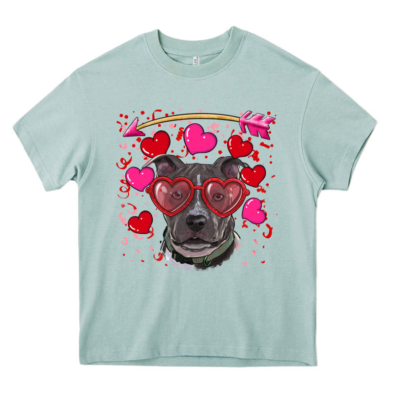 Valentine's Day  Pitbull Heavy Core Tee by RanaPortraitStore | Teevron