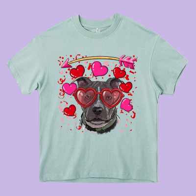 Heavy Core Tee Valentine's day  pitbull