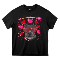 Black Valentine's day  pitbull Heavy Core Tee - RanaPortraitStore